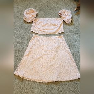 Eloquii pink lace set